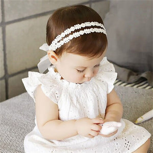 Baby Girl Bow Knot Lace Headband Floral Hair Accessory